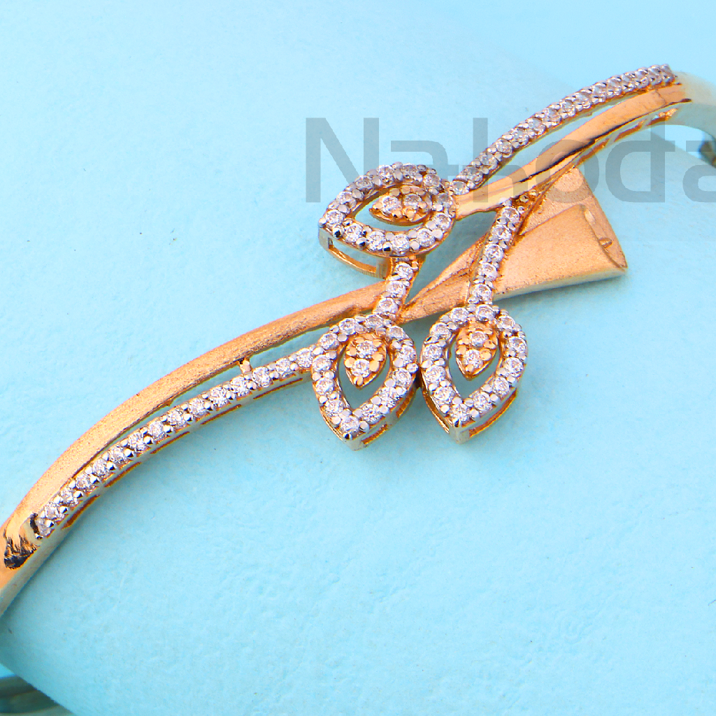 18KT Rose Gold CZ Womens's Kada RLKB407 - Image 2