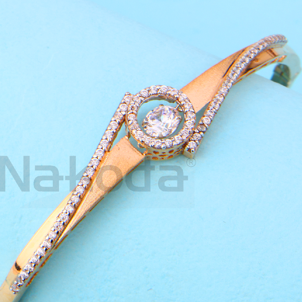 18KT Rose Gold Fancy Ladies Kada RLKB410 - Image 2