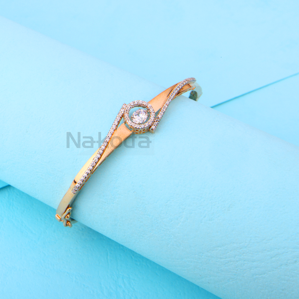 18KT Rose Gold Fancy Ladies Kada RLKB410