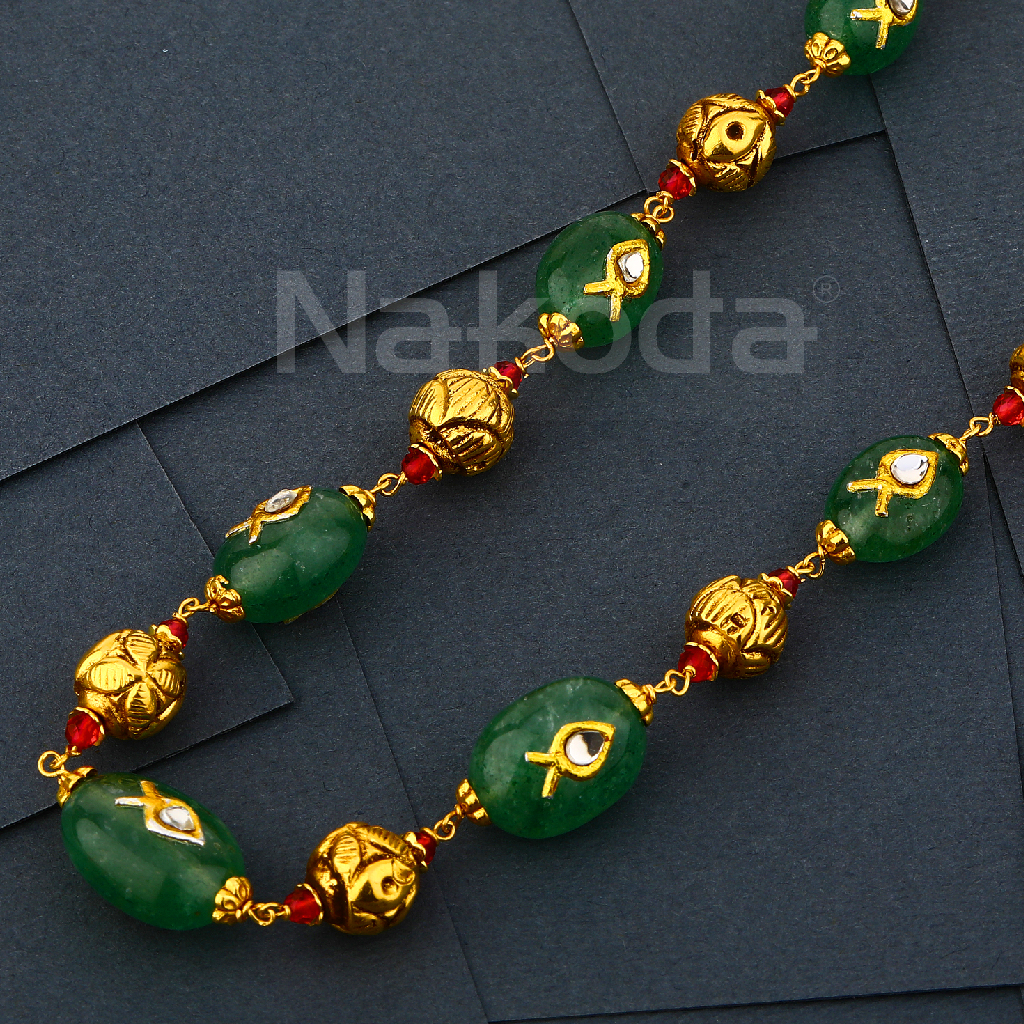 916 Gold Women's Hallmark Fancy Antique Chain Mala AC304 - Image 2