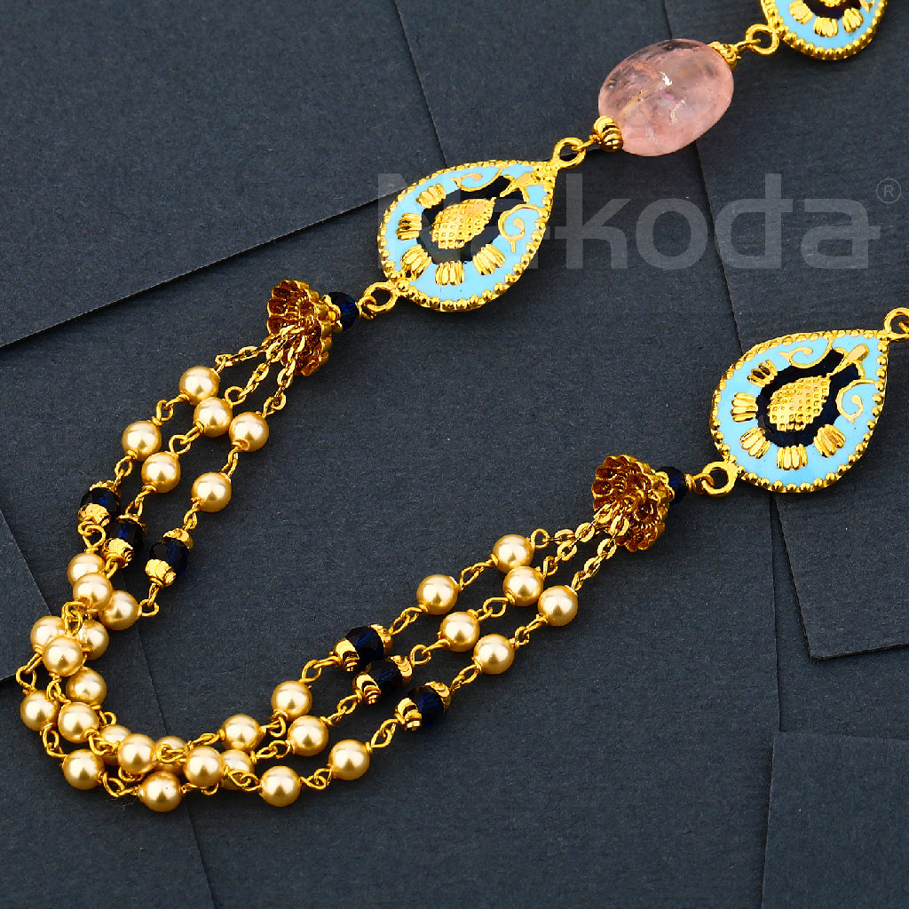 916 Gold Women's Hallmark Exclusive Antique Chain Mala AC305 - Image 2