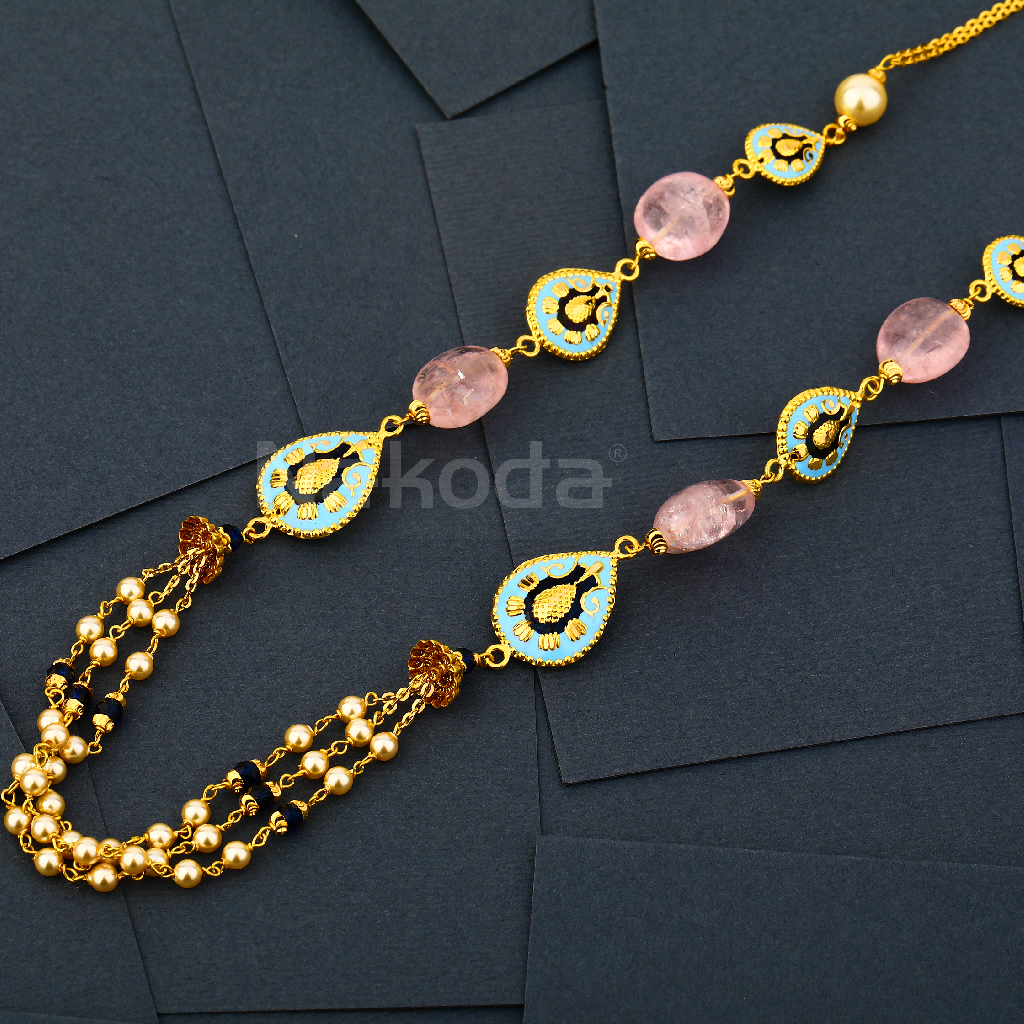 916 Gold Women's Hallmark Exclusive Antique Chain Mala AC305