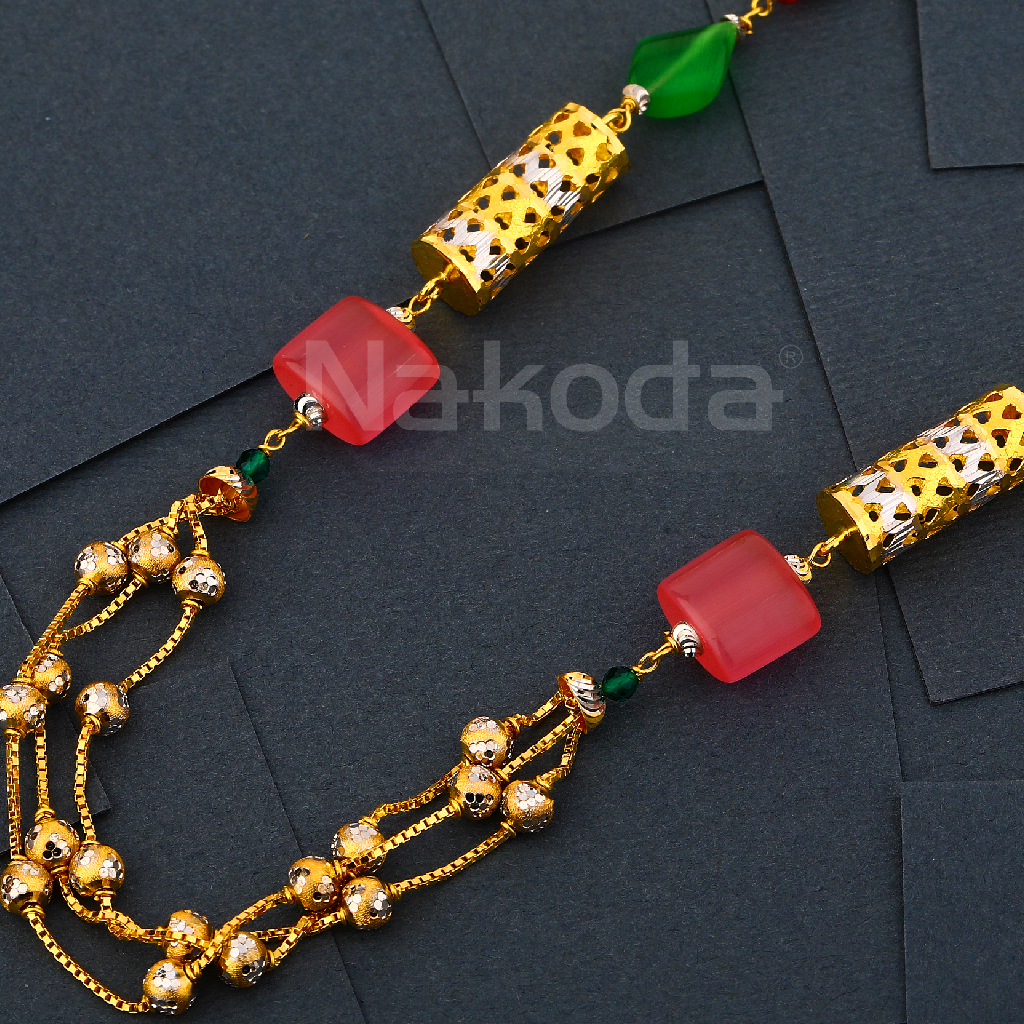 916 Gold Women's Hallmark Classic Antique Chain Mala AC308 - Image 2