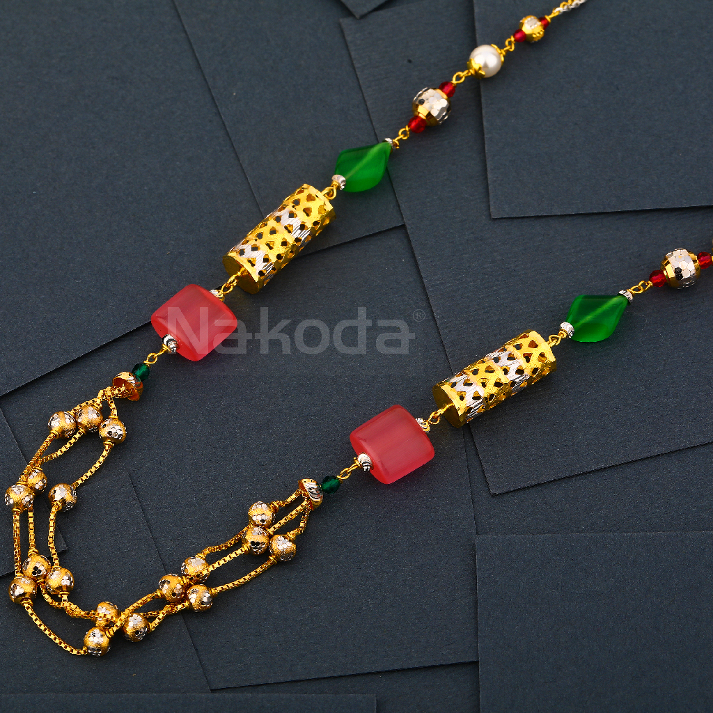 916 Gold Women's Hallmark Classic Antique Chain Mala AC308