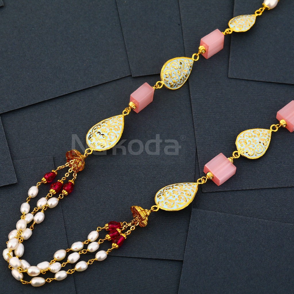 916 Gold Women's Hallmark  Antique Chain Mala AC309