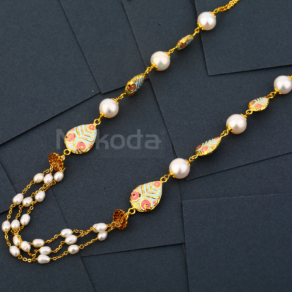 916 Gold Ladies Fancy Antique Chain Mala AC312