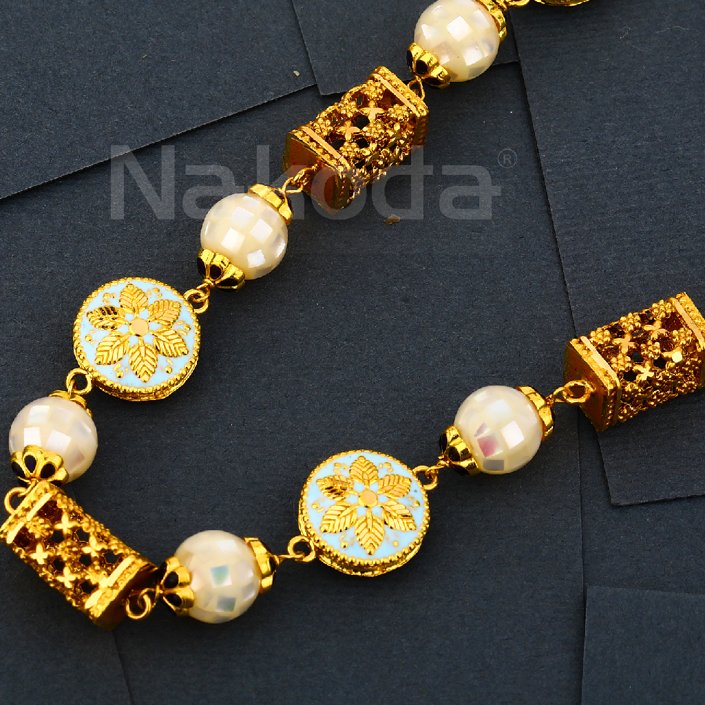 916 Gold Ladies Antique Chain Mala AC317 - Image 2