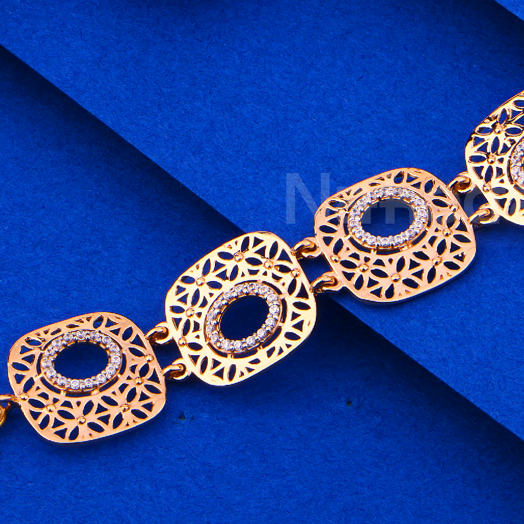 750 Rose Gold Delicate Ladies Bracelet RLB107 - Image 2