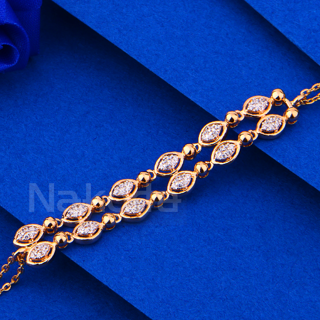 750 Rose Gold Designer Ladies Bracelet RLB108 - Image 2