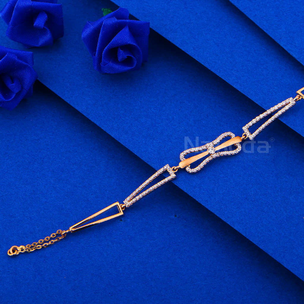 750 Rose Gold Classic Ladies Bracelet RLB109