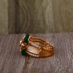750 Rose Gold Hallmark Stylish Ladies Ring RLR901