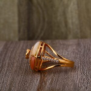 750 Rose Gold Hallmark Fancy Ladies Ring RLR903