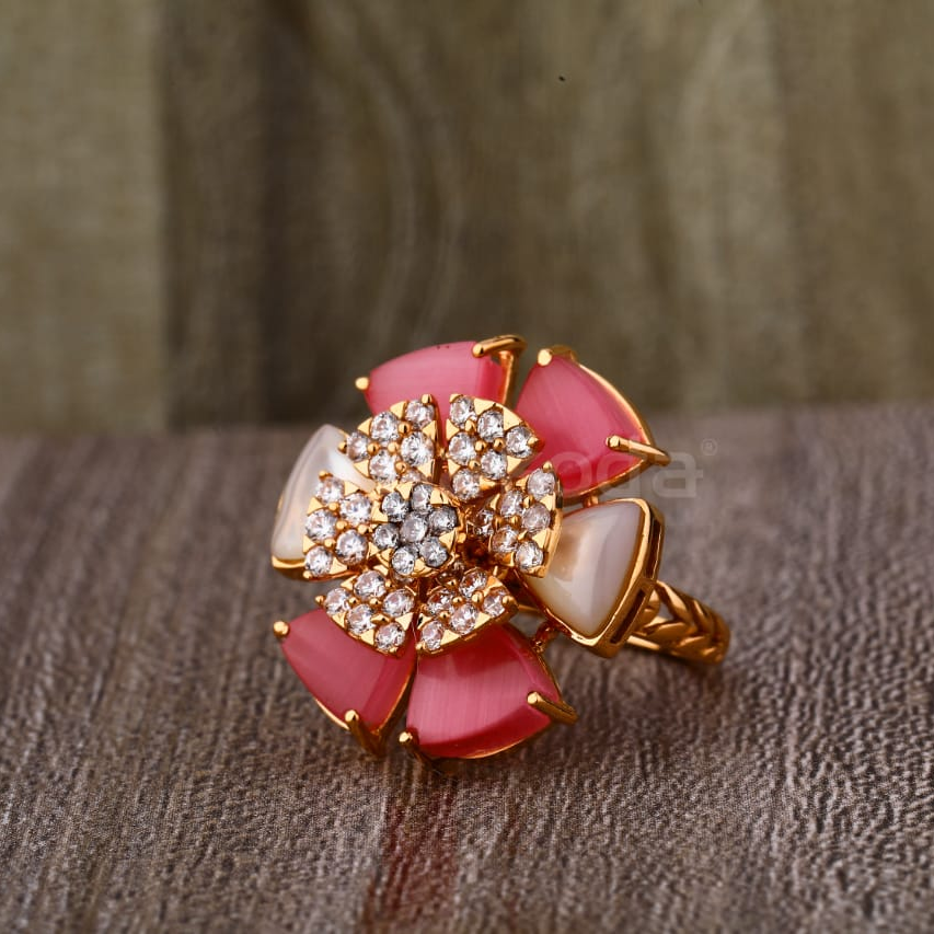 750 rose gold hallmark delicate ladies ring rlr906