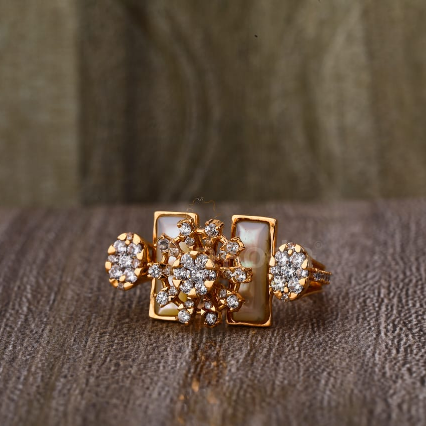 750 rose gold ladies stylish ring rlr887