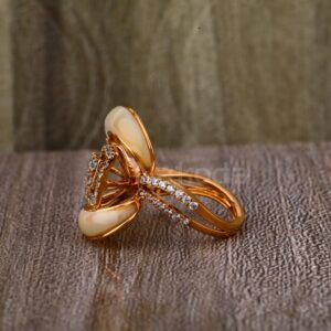750 Rose Gold Ladies Fancy Ring RLR891