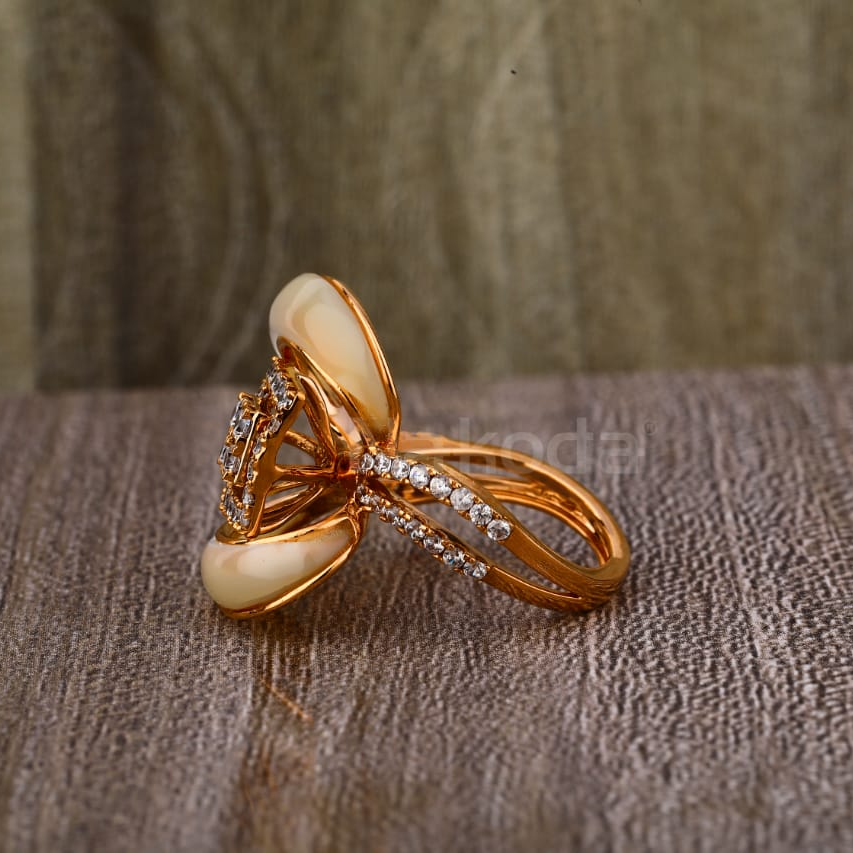 750 Rose Gold Ladies Fancy Ring RLR891 - Image 2