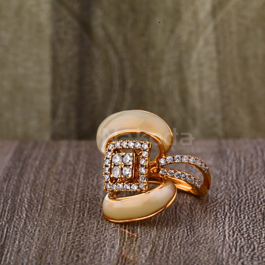 750 Rose Gold Ladies Fancy Ring RLR891