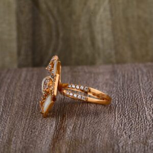 750 Rose Gold Ladies Delicate Ring RLR893