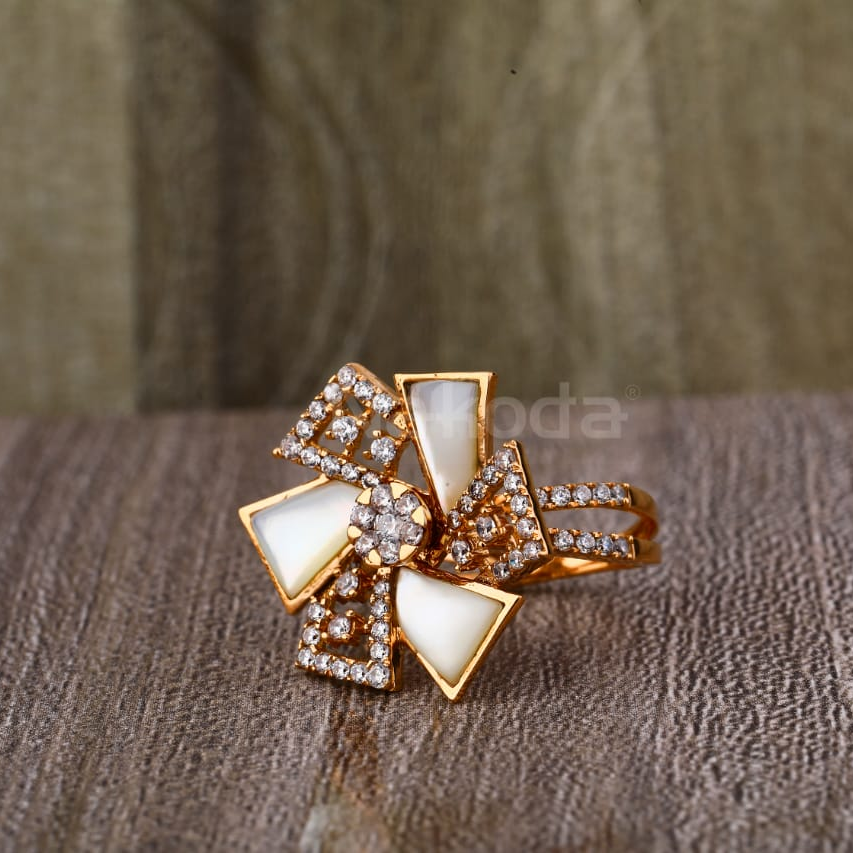 750 Rose Gold Ladies Delicate Ring RLR893