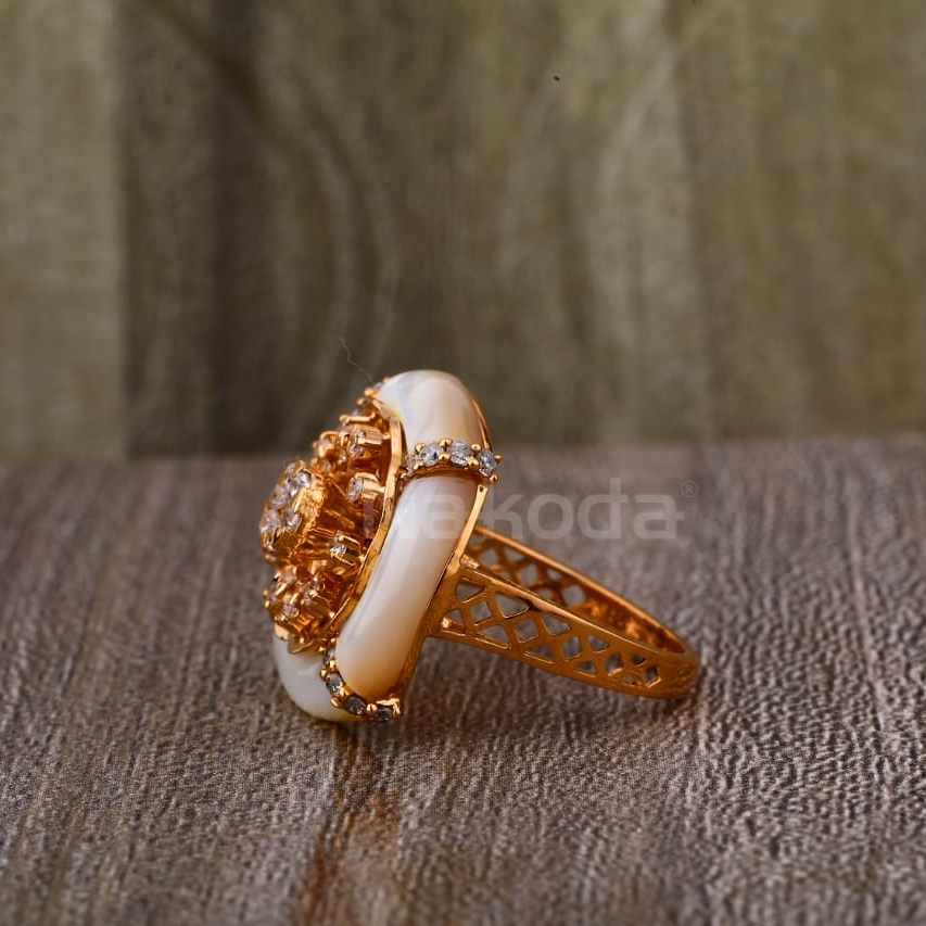750 Rose Gold Ladies Ring RLR896 - Image 2