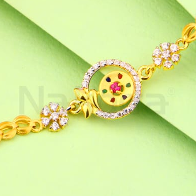 916 Gold CZ Ladies Gorgeous Bracelet LB544 - Image 2