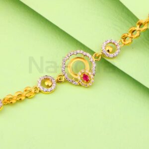 916 Gold CZ Ladies Fancy Bracelet LB545
