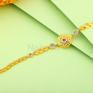 916 Gold CZ Ladies Delicate Bracelet LB549