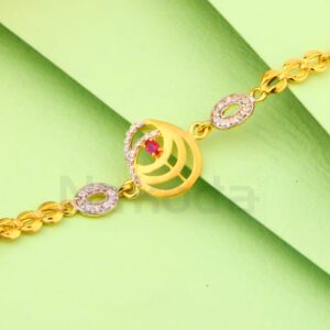 916 Gold CZ Ladies Bracelet LB552