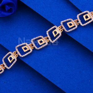 750 rose gold cz fancy hallmark women's bracelet rlb94