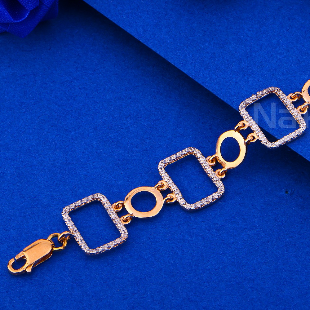750 Rose Gold Stylish Ladies Bracelet RLB88 - Image 2