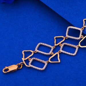 750 Rose Gold Fancy Ladies Bracelet RLB86
