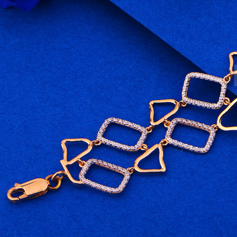 750 Rose Gold Fancy Ladies Bracelet RLB86 - Image 2