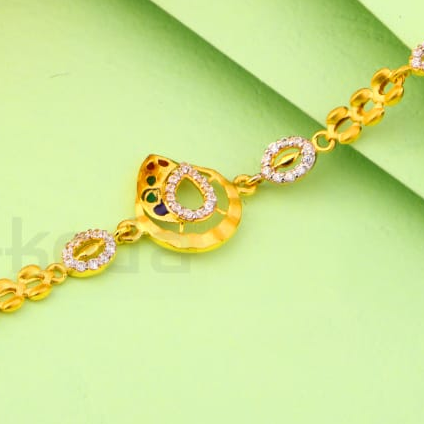 916 Gold Hallmark Ladies Gorgeous Bracelet LB528 - Image 2