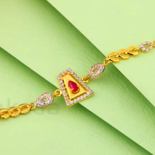 916 Gold Ladies Designer Bracelet LB539 - Image 2