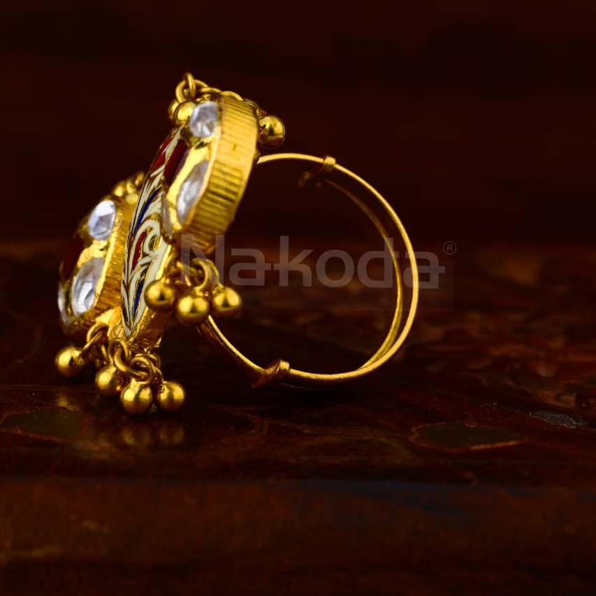 916 Gold Ladies Fancy Antique Ring LAR332 - Image 2