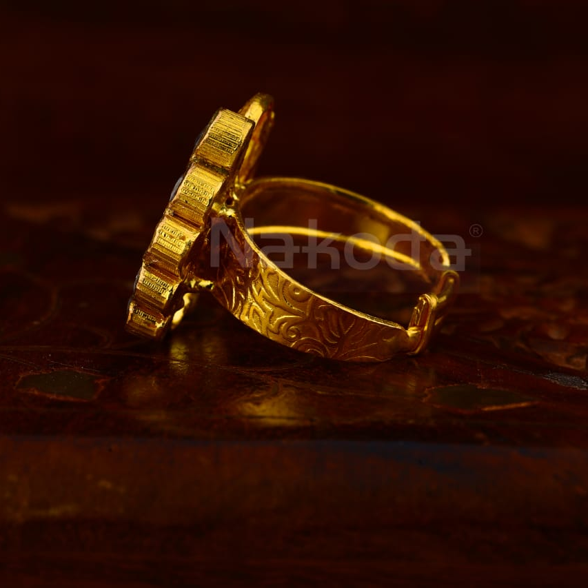 916 Gold Ladies Designer Antique Ring LAR335 - Image 2