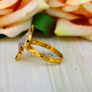 916 Gold CZ Ladies Exclusive Long Ring LLR380