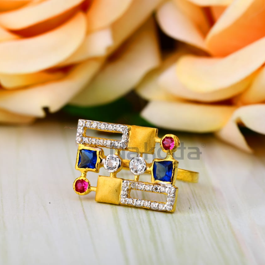 916 Gold CZ Exclusive Ladies Ring LLR372