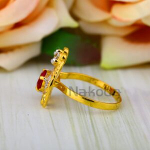 916 Gold CZ Designer Ladies Ring LLR373