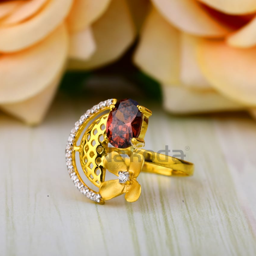 916 Gold Hallmark Designer Ladies Ring LLR359