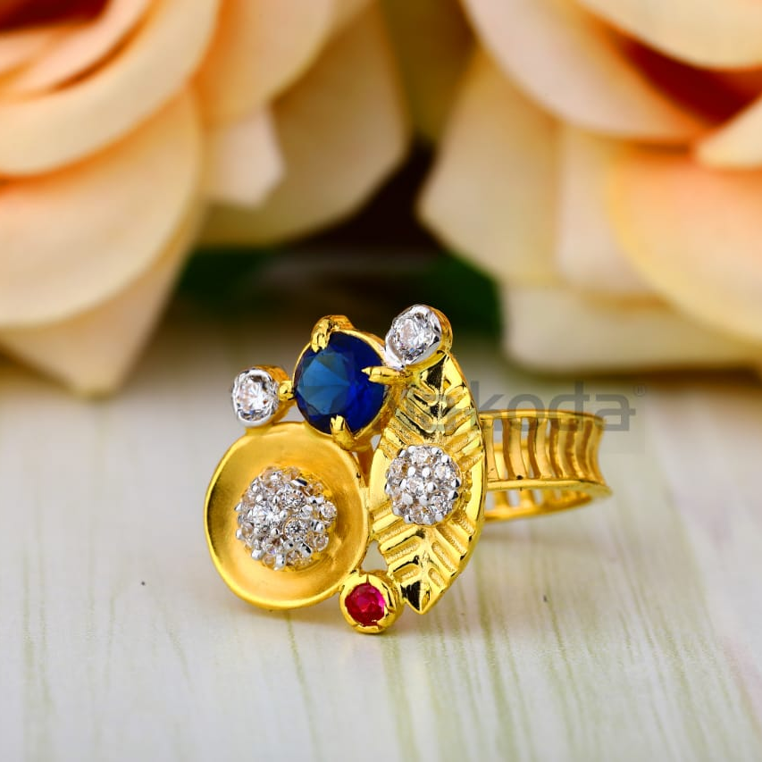 916 Gold Ladies Stylish Ring LLR363