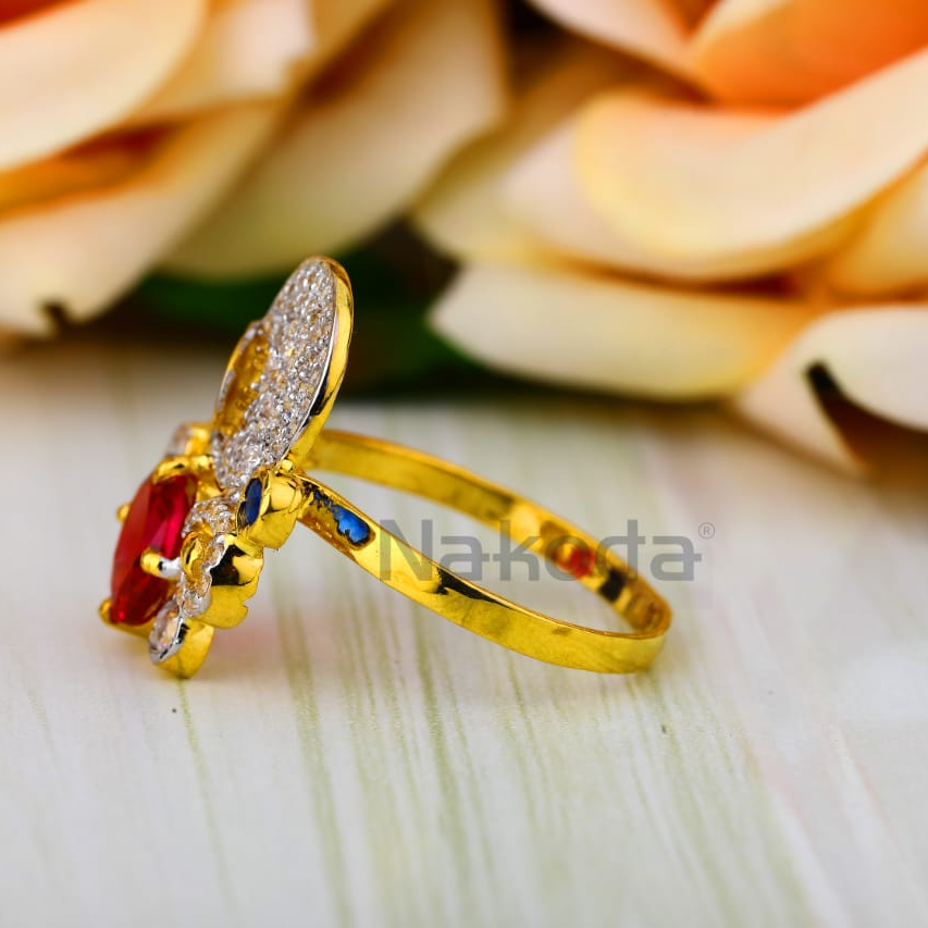 916 Gold Designer Ladies Ring LLR367 - Image 2