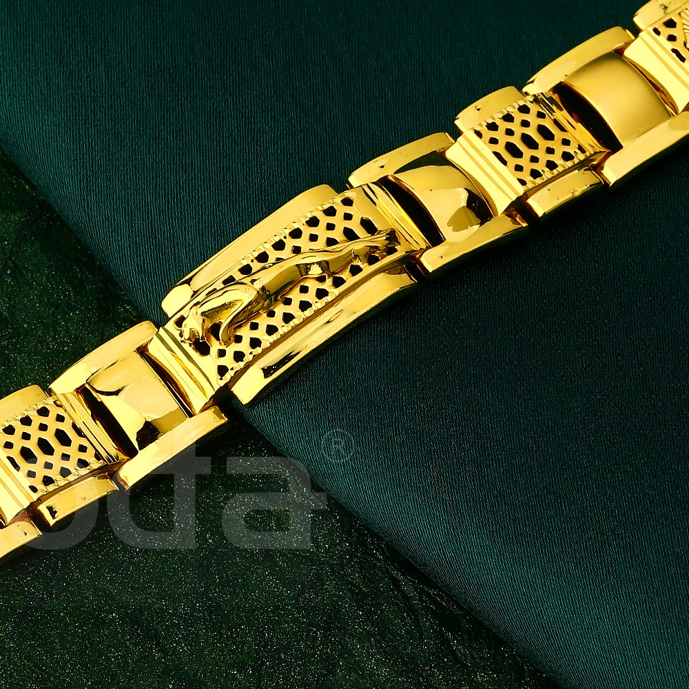 916 Gold Gentlemen's Exclusive Hallmark Casting Bracelet MCB140 - Image 2