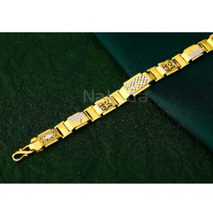 916 Gold  Gentlemen's Designer Hallmark Casting Bracelet MCB138