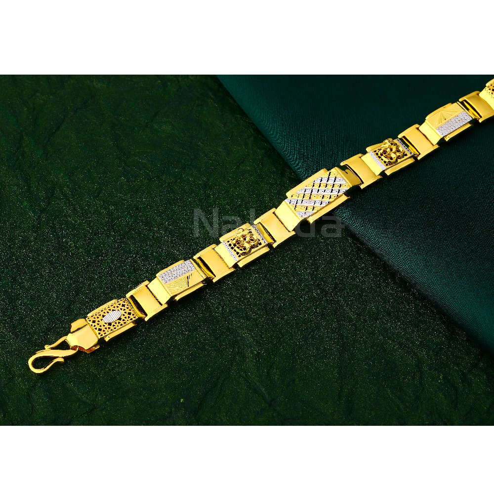 916 Gold Gentlemen's Designer Hallmark Casting Bracelet MCB138
