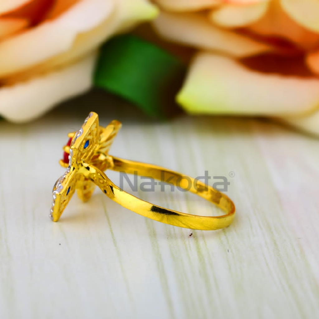 916 Gold CZ Ladies Ring LLR391 - Image 2
