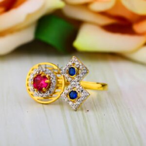 916 Gold CZ Ladies Ring LLR391