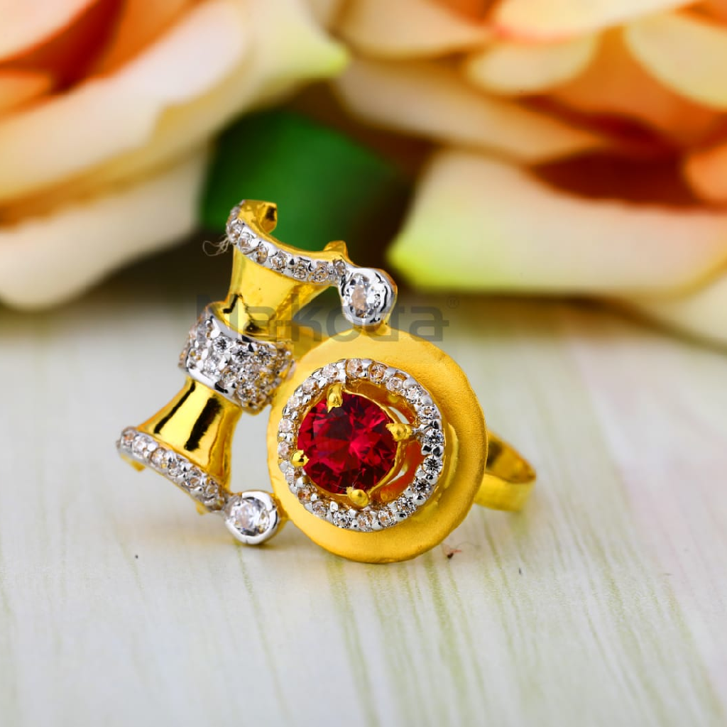 916 Gold Hallmark Ladies Stylish Ring LLR392