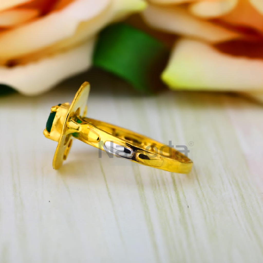 916 Gold Hallmark Ladies Designer Ring LLR396 - Image 2