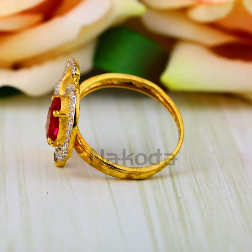 916 Gold Ladies Fancy Ring LLR403 - Image 2